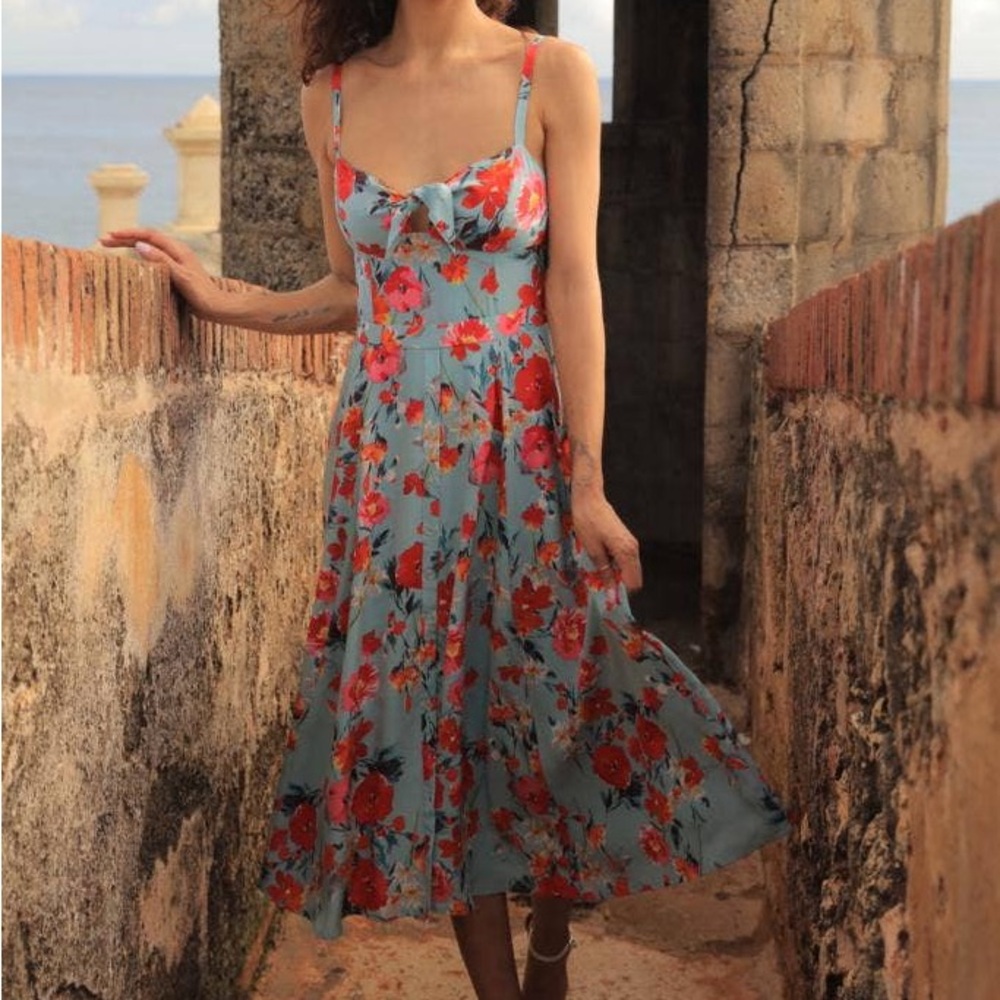 Yumi Kim pretty women Floral Print Midi Dress - Picture 3 of 4